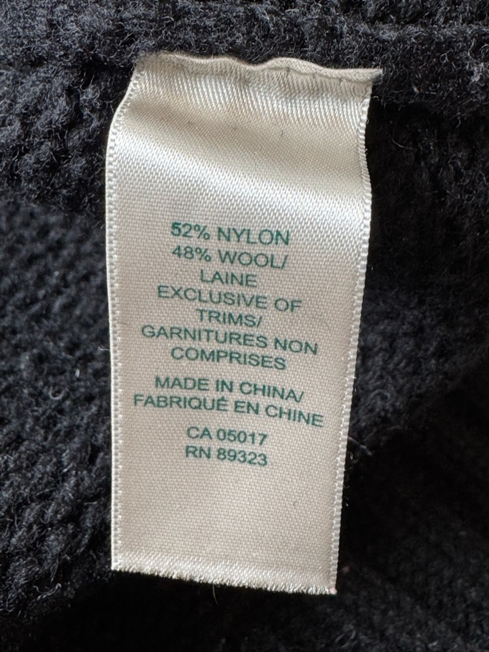 Roots Fair isle wool blend sweater, black, size medium - Picture 6 of 6